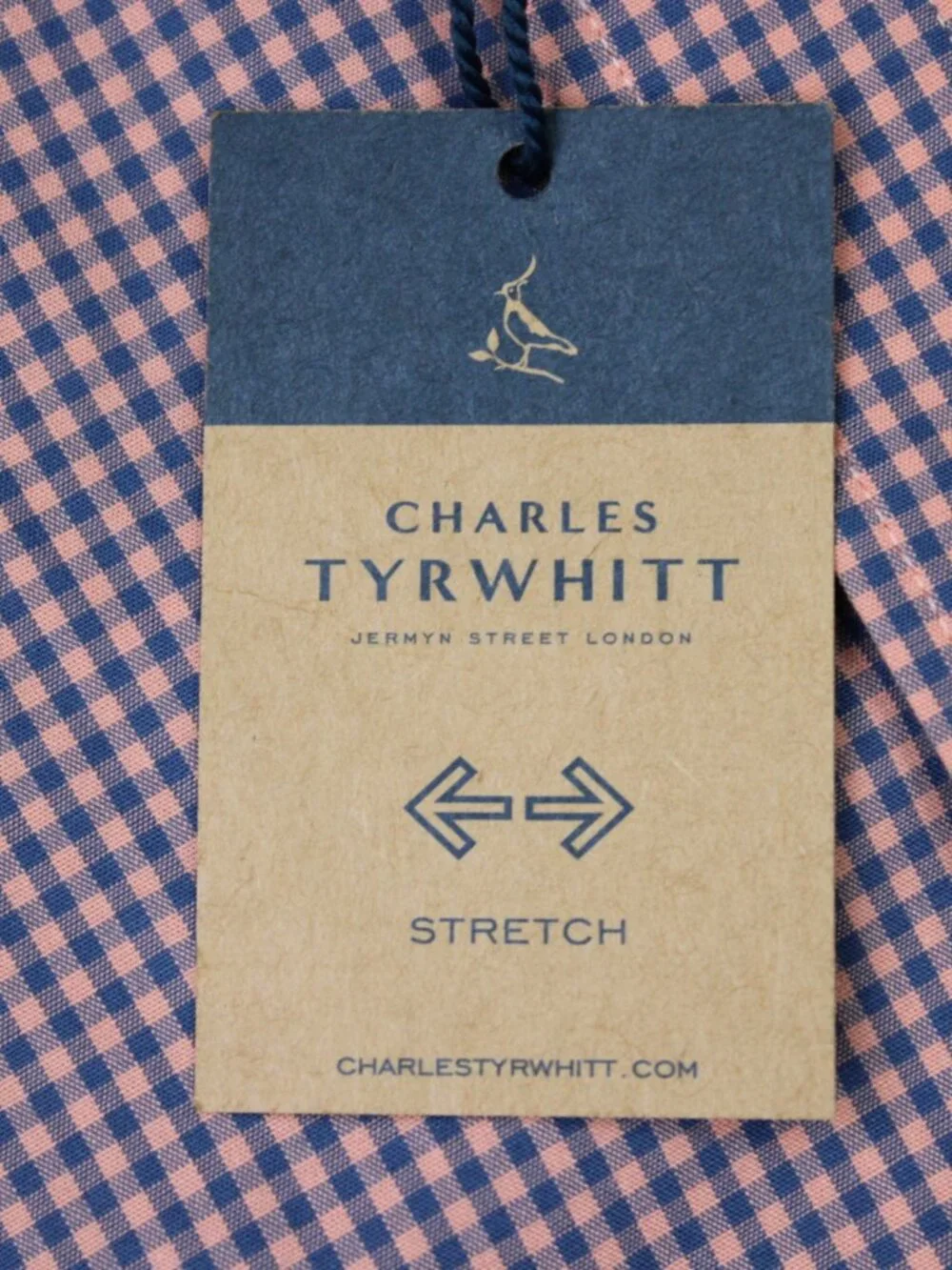 Charles Tyrwhitt Stretch Shirt NWT Mens 3XL Pink/Blue Non-Iron Classic Fit S/S